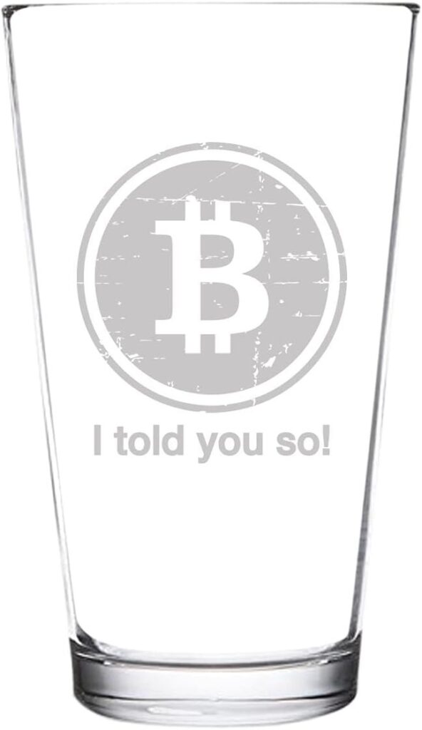 DU VINO BITCOIN I TOLD YOU SO Pint Beer Glass - 16oz-Funny gift for Crypto Trader BTC Bitcoin Investor HODL Cryptocurrency Fanatic -Made in USA DU VINO BITCOIN I TOLD YOU SO Pint Beer Glass - 16oz-Funny gift for Crypto Trader BTC Bitcoin Investor HODL Cryptocurrency Fanatic -Made in USA