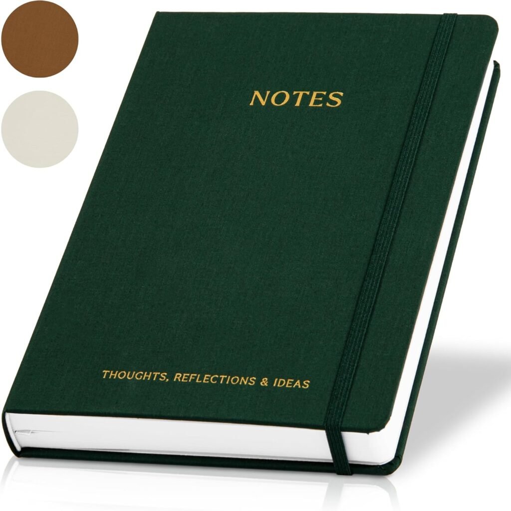 ZICOTO Aesthetic Thick Linen Journal Notebook For Women - Modern B5 Hardback College Ruled Note Book With 300 Lined Pages - Perfect For Writing And Staying Organized at Work or School