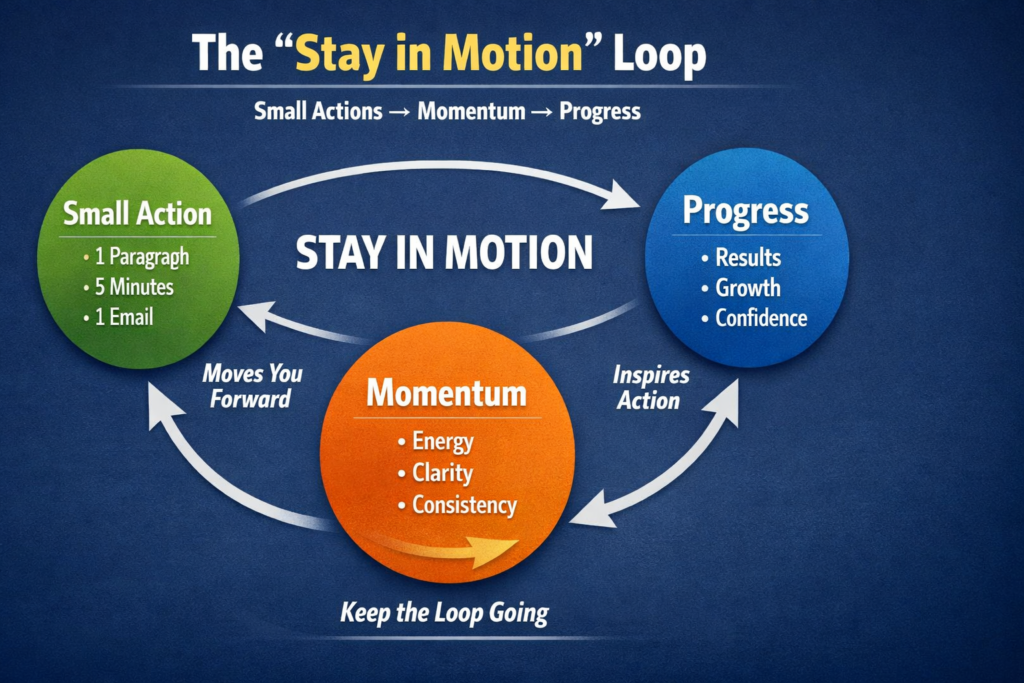 Stay in motion loop, never Return to Zero, daily moves