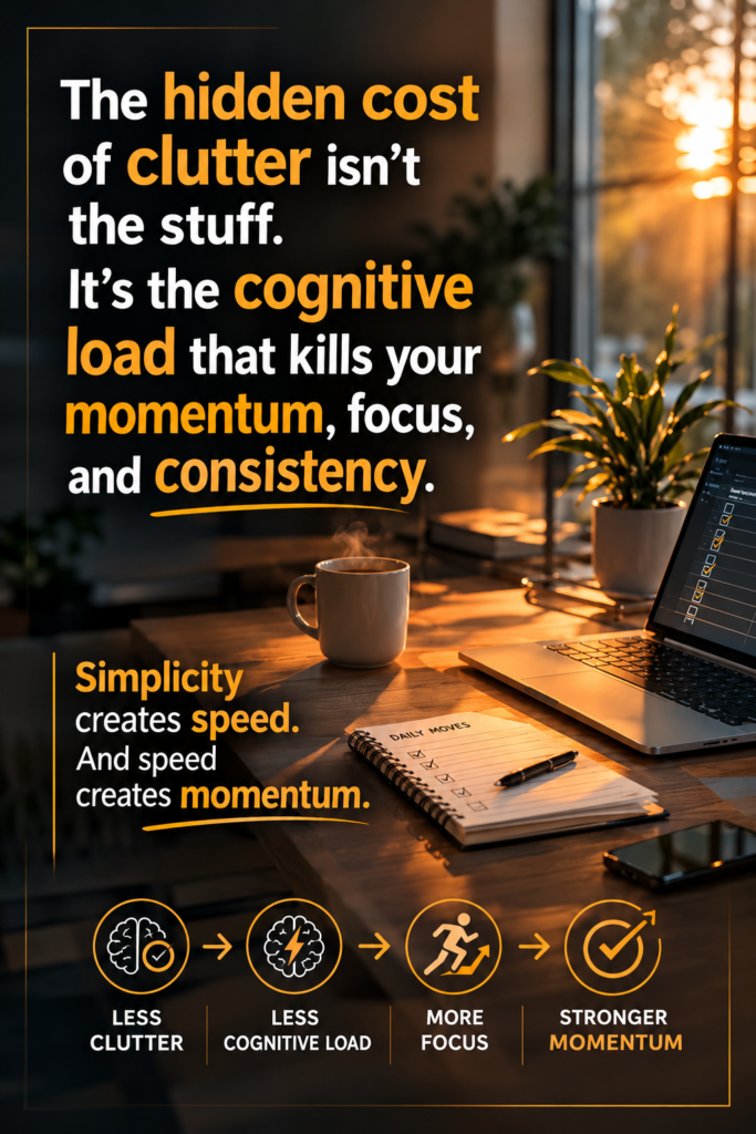 Cognitive load, the hidden cost of clutter.
