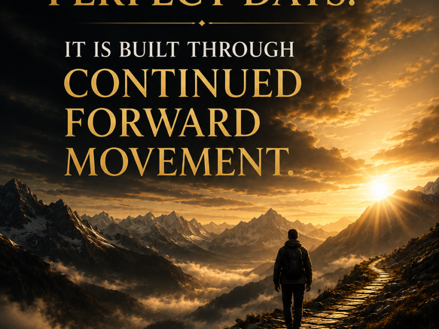 Momentum is not built through perfect days.