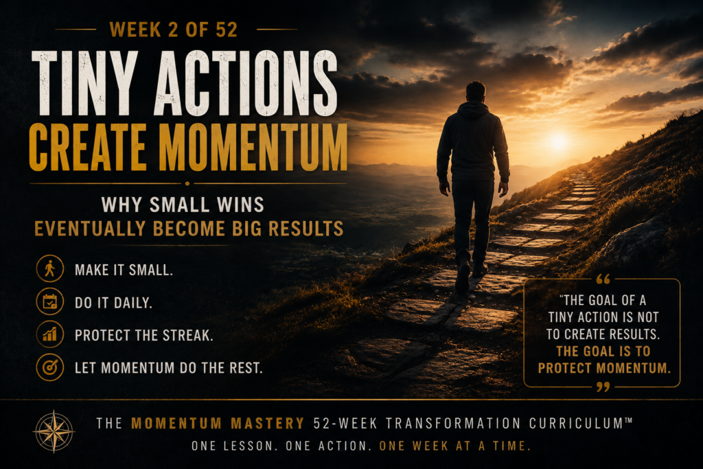 Tiny actions daily create momentum