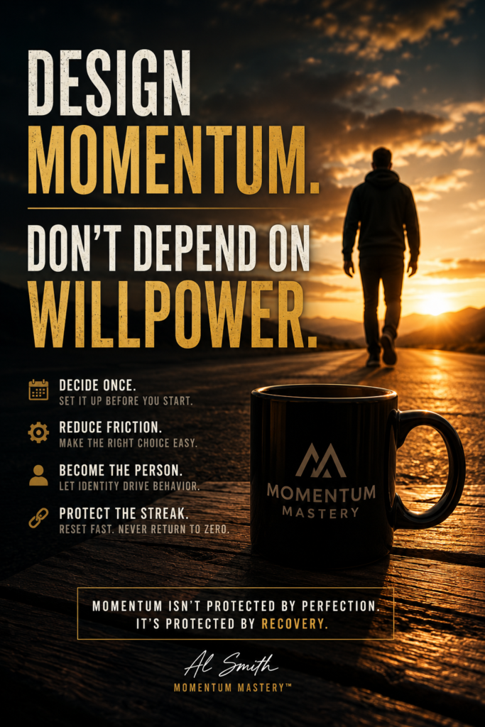 Design momentum. Stop depending on willpower.