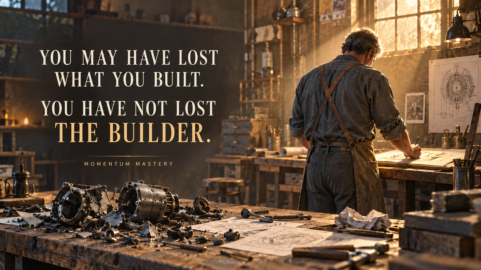 You may have lost what you built. You have not lost the builder